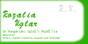 rozalia uglar business card